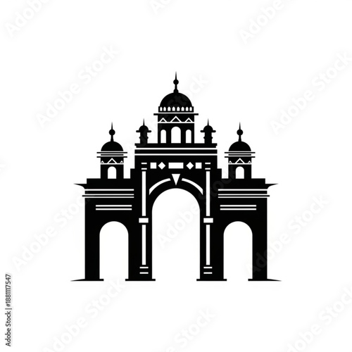 Gateway of india iconic monument silhouette