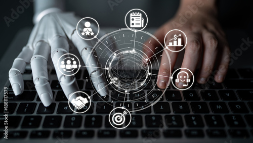 Canvas Print AI CRM platforms analyze customer data, predict needs, automate communication, and strengthen relationships for improved loyalty and growth