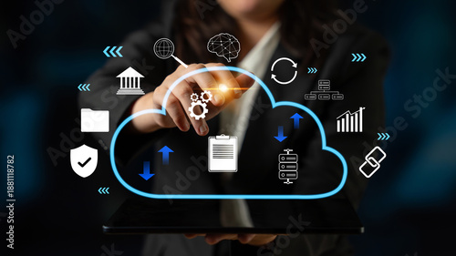 Slika na platnu A cloud computing platform for enterprise business solutions