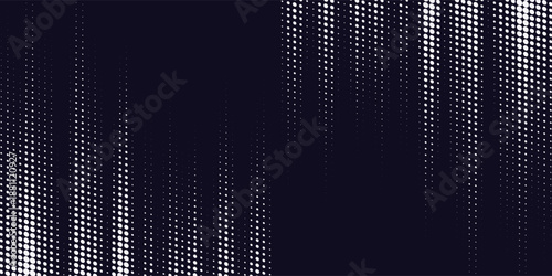 Seamless geometric pattern. Modern ornament with navy blue dotted elements. Geometric abstract pattern