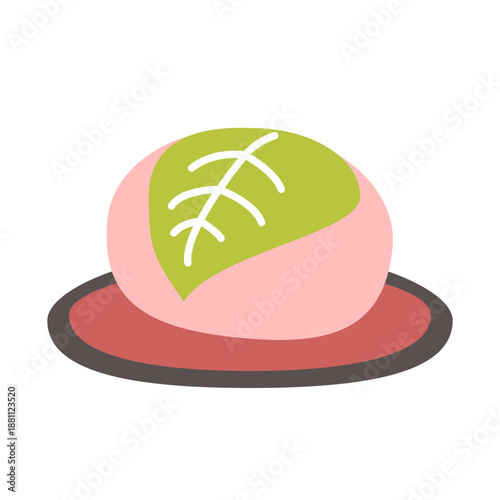 桜餅 ひな祭り 餅 ベクターイラスト 春 お祝い