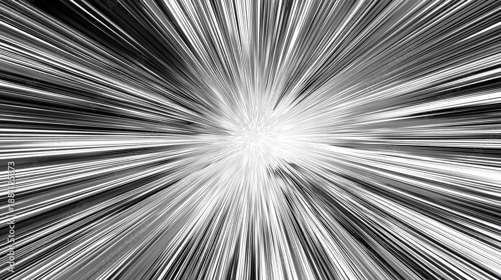 Obraz premium 漫画やコミックの表現に使われる白黒の集中線