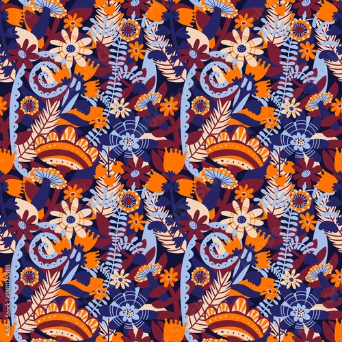 Spring seamless flowers pattern for wrapping paper and fabrics and kids clothes and spring party textiles and linens