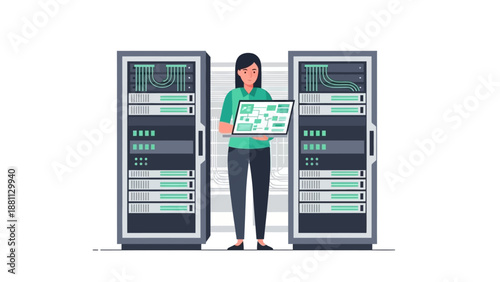 It professional managing data servers in a modern technology environment