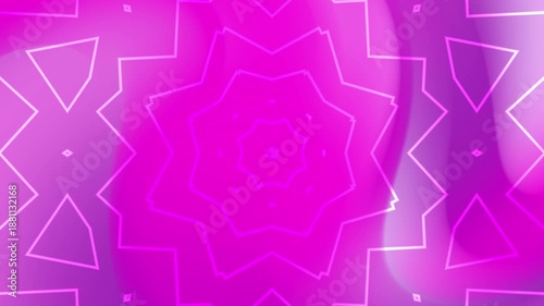 Pink Mandala Neon Animation Background
