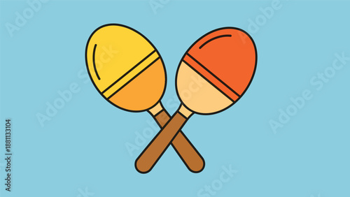 Colorful Maracas Musical Instruments.