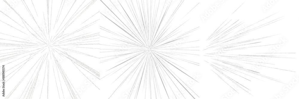 Obraz premium Speed Lines Effect, Motion Line Streaks, Radial Action Lines, Horizontal Velocity Trails, Anime Motion Graphics