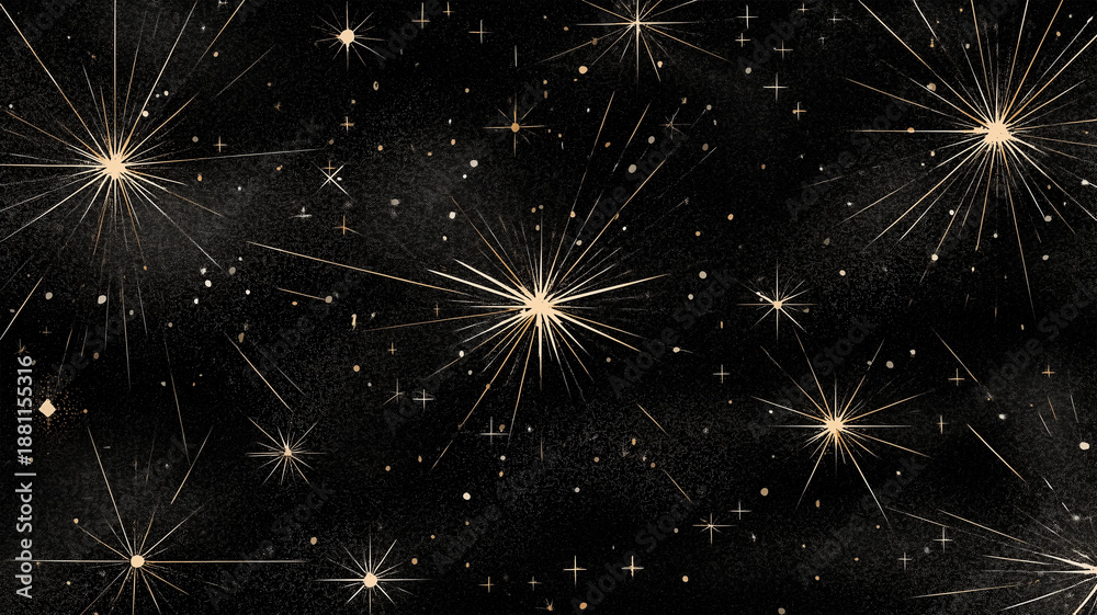 Fototapeta premium クリスマスの夜空スパーク模様