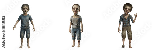 Fényképezés Zombie child, undead child, walking dead kid, infected child, kid zombie, apocal