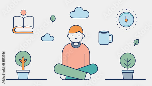 Creative hobby and daily life activity icon set, hand drawn doodle vector illustration of woman drawing, playing guitar, and crafting.