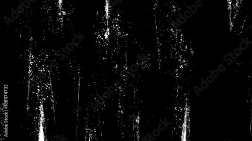 黒い木炭で画面いっぱいを縦方向に塗り潰した黒塗りのペイント素材。かすれた手書きのグランジテクスチャの4Kループアニメーション。アートワークやプロモーションに適したレトロでビンテージな印象の映像素材