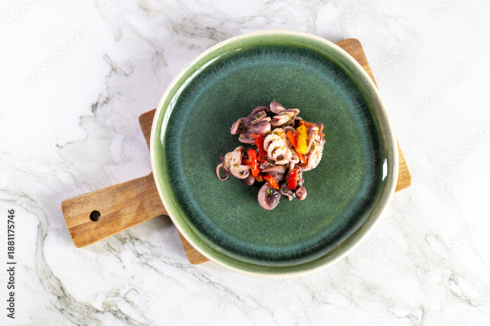 Fototapeta premium Baby octopus in plate