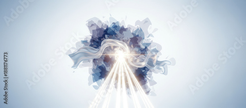 Clarity emerges from chaos in this abstract visual metaphor, showcasing soft flowing light and vibrant colors