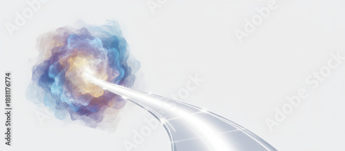 Clarity emerges from chaos in this abstract visual metaphor, showcasing soft flowing light and vibrant colors