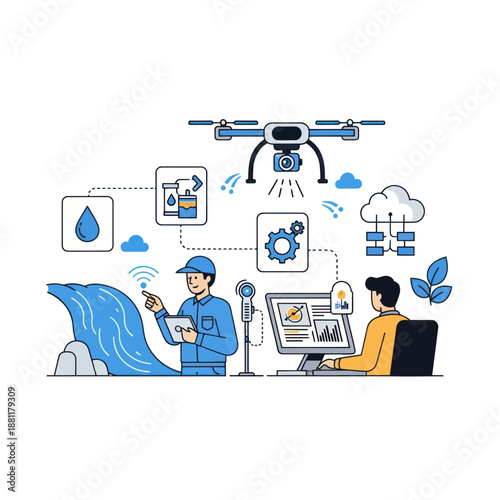 Drone Technology for Water Management Monitoring.