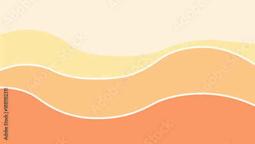 Abstract landscape with warm gradient hues of pale yellow, light orange, and vibrant orange