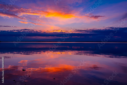 Vibrant sunset at Rend Lake