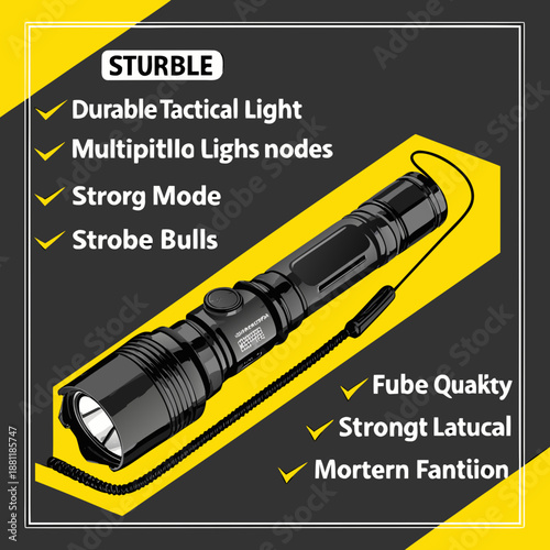 Sturble Durable Tactical Flashlight