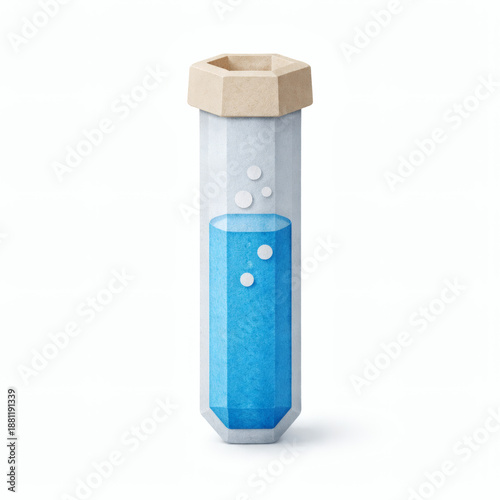 Test Tube with Blue Liquid:...