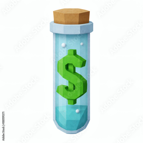 Money Potion: A stylized il...