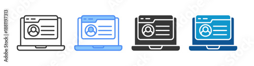User Profile Icon Set Multiple Style Collection