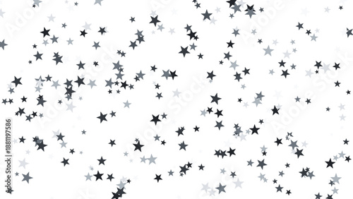 Scattered Star Shapes on Clean White Background Design