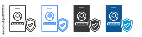 Username Icon Set Multiple Style Collection