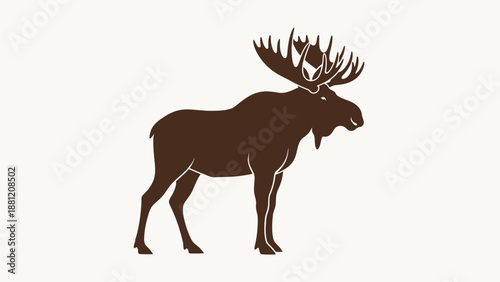 Majestic Moose Silhouette Standing Proudly.