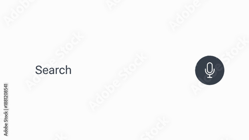 Magnifying glass with microphone icon.