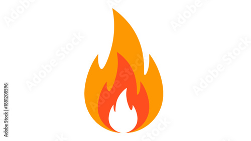 Stylized Flame Icon.