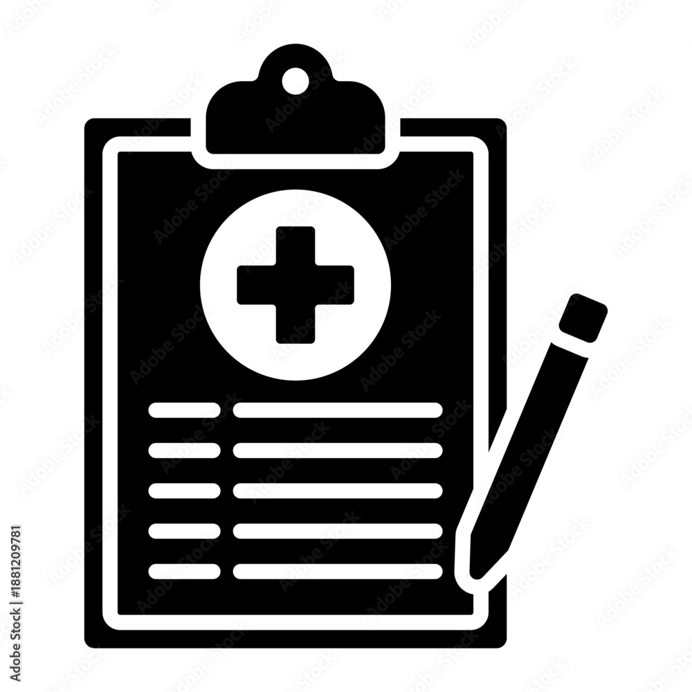 Obraz premium Medical Record Icon