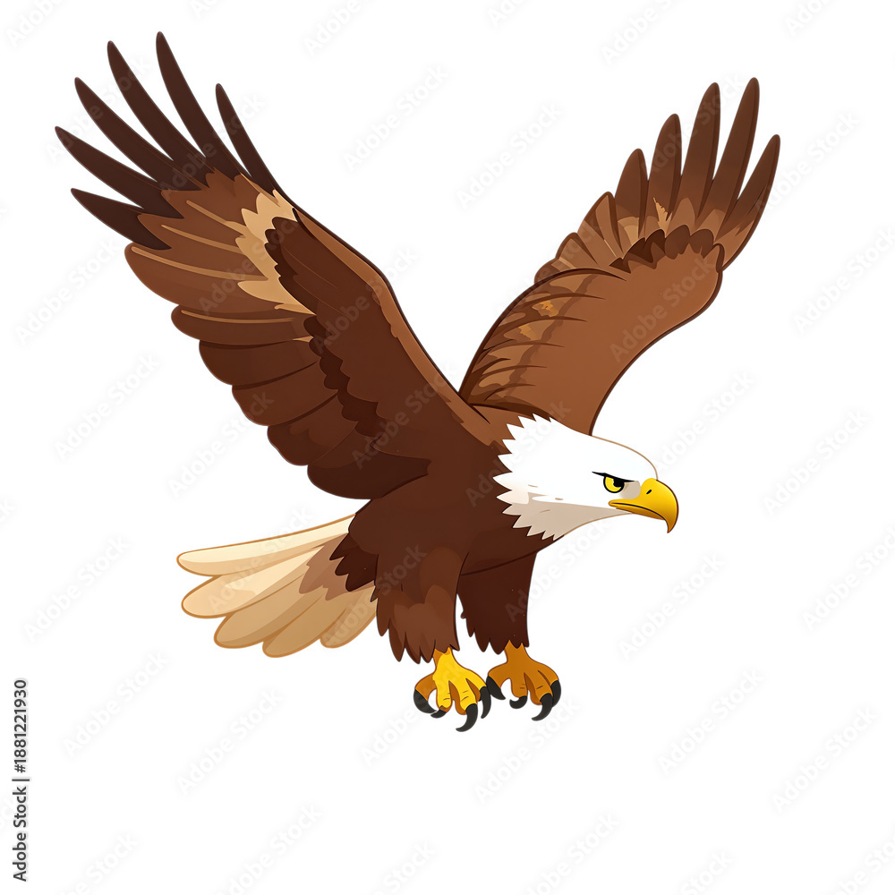 Obraz premium Majestic Brown Eagle in Flight