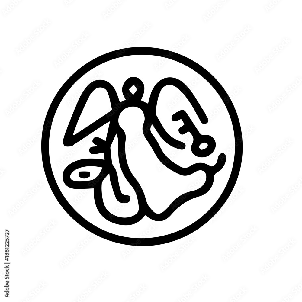 Obraz premium Angel with Key Emblem