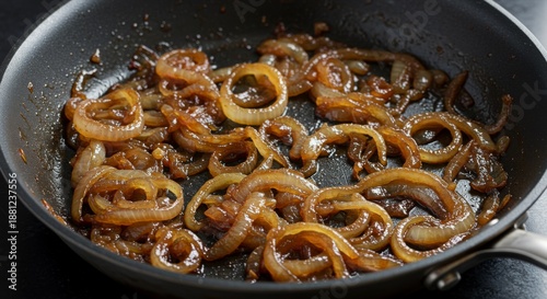 Caramelized Onions in a Dark Pan