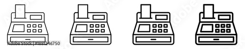 Cash Register  Icon Set Different Style Collection
