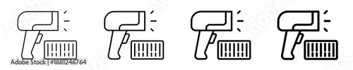 Barcode Scanner  Icon Set Different Style Collection
