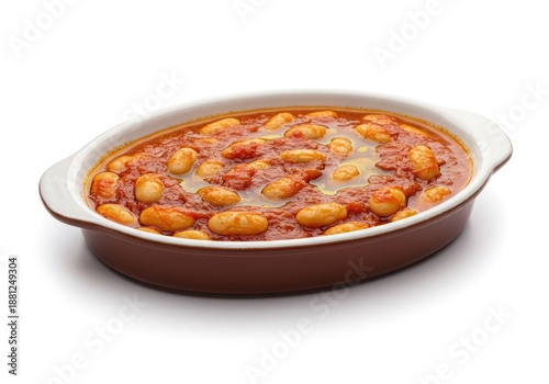 a dish of kuru fasulye white bean stew with tomato