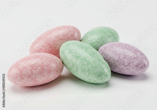 a few pieces of badem ekeri pastel colored