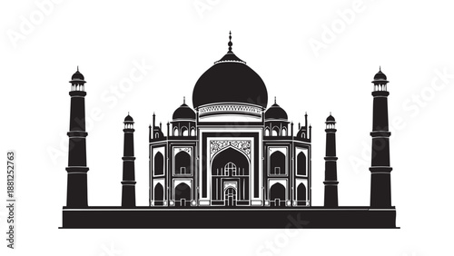 taj mahal agra india vectoe elegant eps image