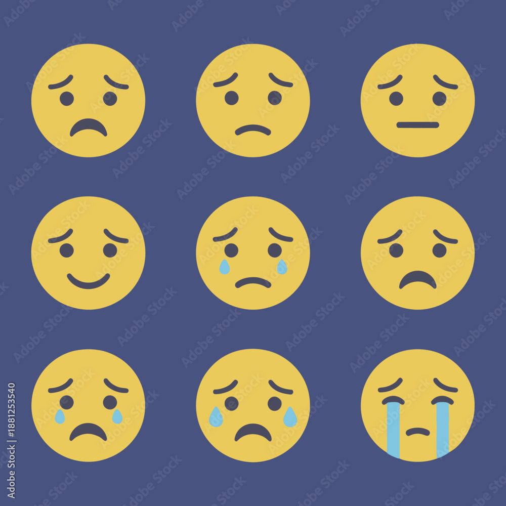 Fototapeta premium sad emoji