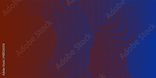 3D blue orange techno lines abstract background overlap layer on dark space with glowing circles decoration. Graphic design element hot and cold style concept for web, flyer, card, or brochure cover