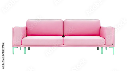 Modern Pink Two-Seater Sofa