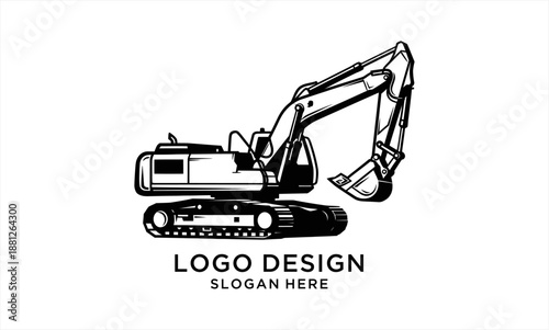 Heavy-duty excavator machine for construction and earthmoving projects.