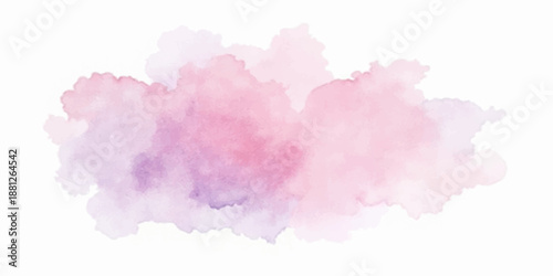 Hand drawn abstract pink watercolor background featuring a vintage grunge paper texture with soft blue clouds and nature inspired smoke patterns