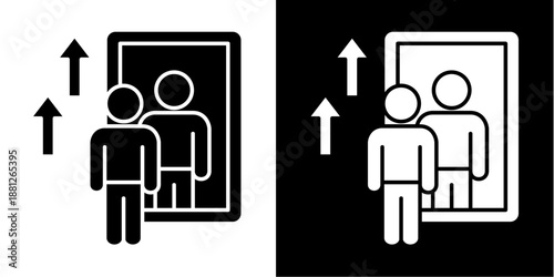 Self-Reflection Icon Set White Glyph Style Collection
