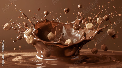 World Nutella Day – Clean Abstract Chocolate Hazelnut Background