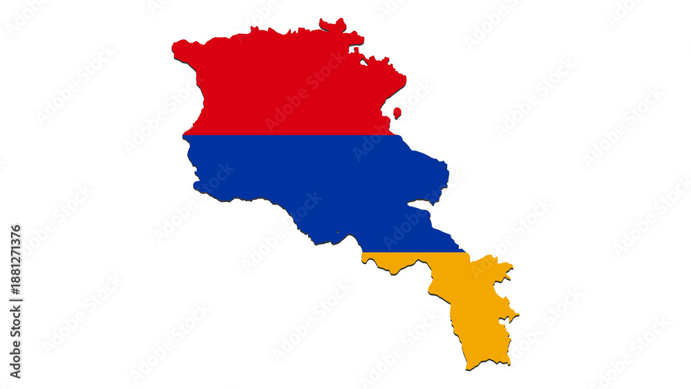 Obraz premium Map with National Flag