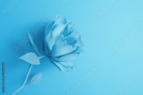 flower on blue