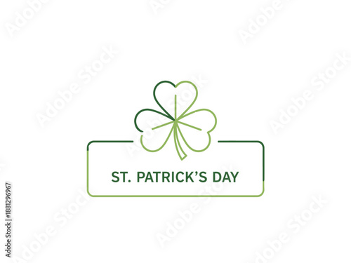 St. Patrick's Day celebration with shamrock symbol illustration on transparent background viewed from directly above
