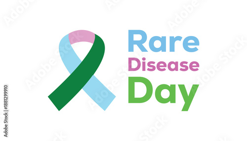 February is Rare Disease Day. Vector template Design for banner, greeting card, poster, prints, social media post ,flyer , T shirt with background.